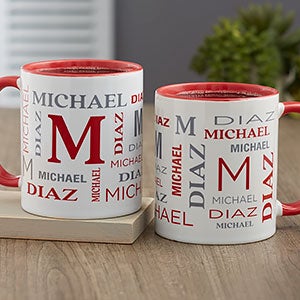 Notable Name Personalized Coffee Mug 11 oz.- Red - 21063-R