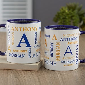 Notable Name Personalized Coffee Mug 11 oz.- Blue - 21063-BL
