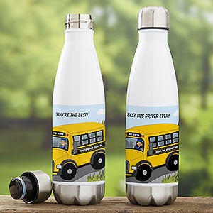 Bus Driver Character Personalized 17 oz. Insulated Water Bottle - 21077-L