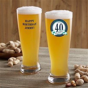 Cheers & Beers Personalized Birthday Beer Pilsner Glass - 21152