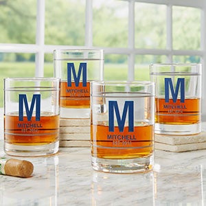 Luxury Last Name Personalized Whiskey Glass - 21156