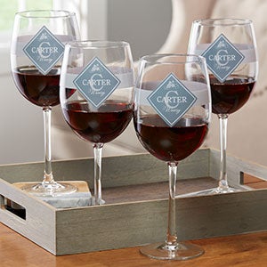 Family Winery Personalized Red Wine Glass - 21159-R