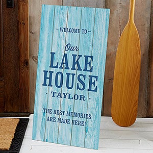 Home Away From Home Personalized Standing Wood Sign - 21202