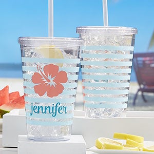 Beach Fun Personalized 17 oz. Acrylic Insulated Tumbler