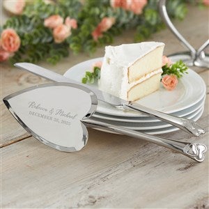 Laurels of Love Personalized Greenery Wedding Cake Knife  Server Set - 21217