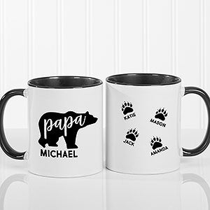 Papa Bear Personalized Coffee Mug 11 oz. - Black - 21253-B