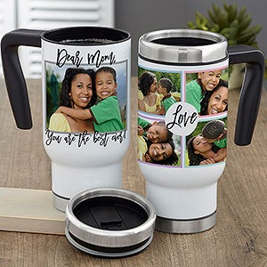 Love Photo Collage Personalized 14 oz. Commuter Travel Mug For Her - 21280