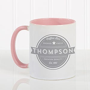 Coffee House Personalized Coffee Mug 11 oz.- Pink - 21292-P