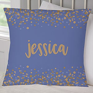 Sparkling Name Personalized 18-inch Velvet Throw Pillow - 21341-LV