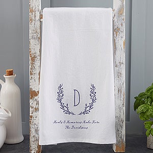monogrammed christmas kitchen towels