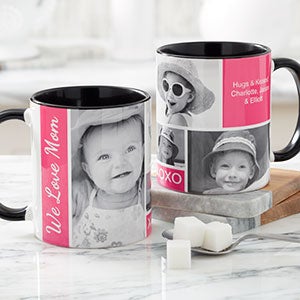 Family Love For Her Photo Collage Personalized Coffee Mug 11 oz.- Black - 21371-B
