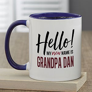 My New Name Is...Personalized Coffee Mug For Him 11 oz.- Blue - 21389-BL