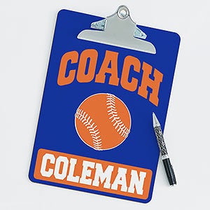 Baseball Personalized Coach Clipboard - 21419