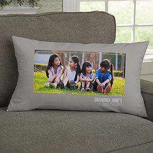 For Her Photo Personalized Lumbar Throw Pillow - 21452-LB