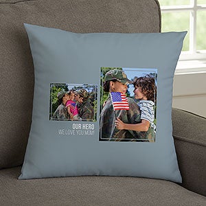 2 Photo Collage For Her Personalized 14-inch Velvet Throw Pillow - 21453-SV