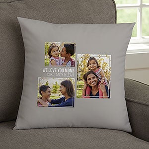 For Her 3 Photo Collage Personalized 14 Throw Pillow - 21454-S