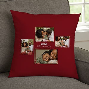 For Her 4 Photo Collage Personalized 14 Throw Pillow - 21455-S