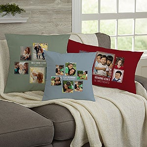 For Her 6 Photo Collage Personalized Small Throw Pillow