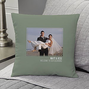 Wedding Photo Personalized 14 Throw Pillow - 21464-S