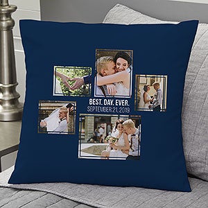 Wedding 5  Photo Collage Personalized 18 Throw Pillow - 21468-L