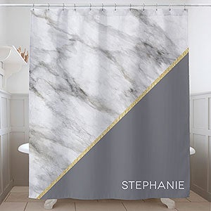 Marble Chic Personalized Shower Curtain - 21488