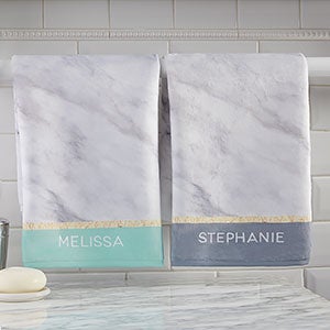 Marble Chic Personalized Hand Towel - 21491