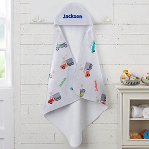 Modes of Transportation Personalized Baby Hooded Towel - 21496