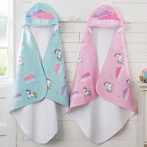 Unicorn Adventure Personalized Baby Hooded Towel - 21499