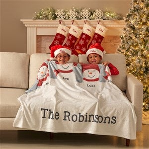 Personalized discount snowman blanket