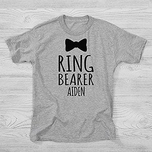 Personalized Ring Bearer Kids Shirt - Bow Tie - 21597-YCT
