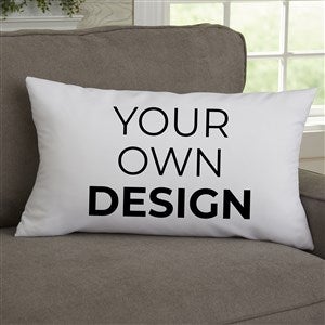 Design Your Own Personalized Lumbar Throw Pillow - White - 21633-W