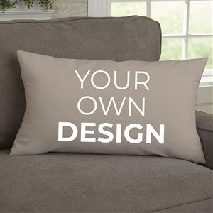 Design Your Own Personalized Lumbar Throw Pillow - Tan - 21633-T