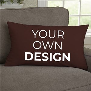 Design Your Own Personalized Lumbar Throw Pillow - Brown - 21633-CB