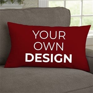 Design Your Own Personalized Lumbar Throw Pillow - Burgundy - 21633-BU