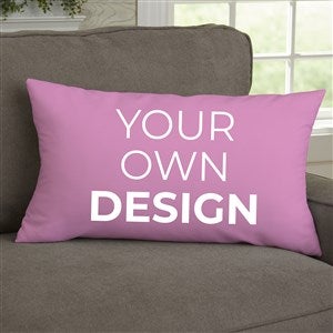 Design Your Own Personalized Lumbar Throw Pillow - Pastel Pink - 21633-P