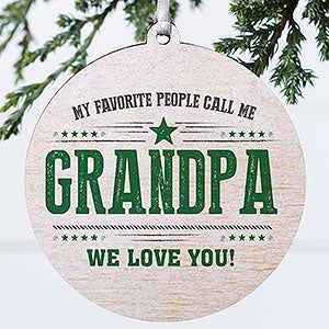 My Favorite People Personalized Ornament - 1 Sided Wood - 21711-1W