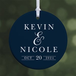 Moody Chic Wedding Personalized Ornament- 2.85 Glossy - 1 Sided - 21713-1S