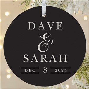 Moody Chic Wedding Personalized Ornament- 3.75 Matte - 1 Sided - 21713-1L