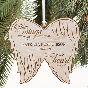 Angel Wings Personalized Photo Memorial Ornament