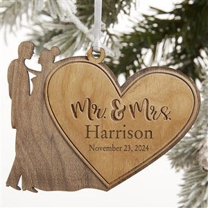 Mr  Mrs Personalized Christmas Wood Ornament - 21727-MR