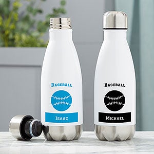 Baseball Personalized Insulated 12 oz. Water Bottle - 21740-S