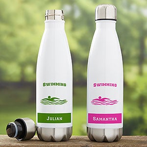 Swimming Personalized Insulated 17 oz. Water Bottle - 21744-L