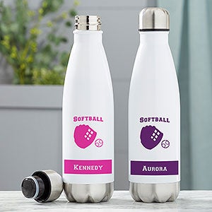 Softball Personalized Insulated 17 oz. Water Bottle - 21750-L