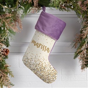 Sparkling Name Personalized Purple Christmas Stocking - 21872-P