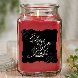 Cheers To... Personalized 18 oz. Cinnamon Spice Candle Jar - 21904-18CS