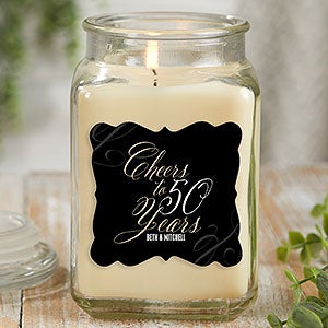 Cheers To... Personalized 18 oz. Vanilla Candle Jar - 21904-18VB