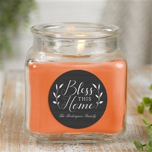 Bless This Home Personalized 10 oz. Pumpkin Spice Candle Jar - 21913-10WC