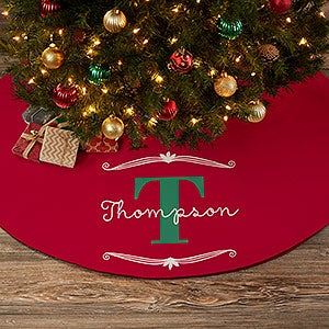 My Name & Monogram Personalized Christmas Tree Skirt - 21943