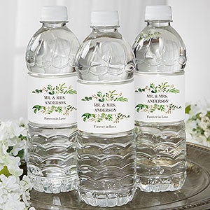 Laurels of Love Personalized Water Bottle Labels - 22026