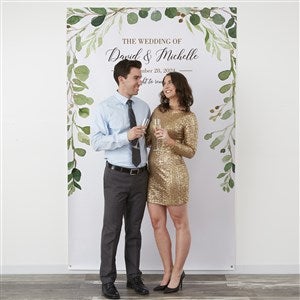 Laurels of Love Personalized Photo Backdrop - 22047